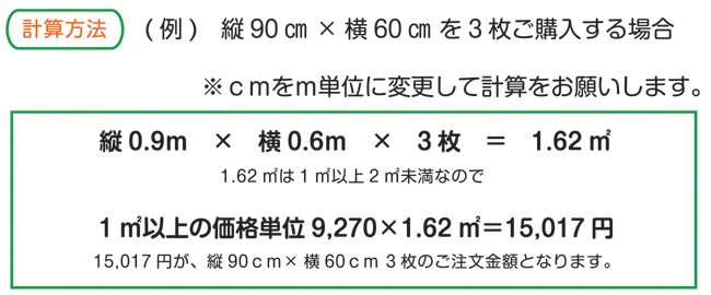 メッシュターポリンの計算方法