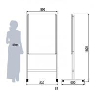 292　ポスタースタンド　ステン　(2種類:A1,B1)　